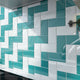 3"x6" Glass Subway Collection, Teal