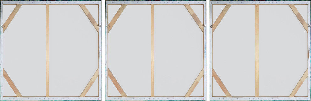 Candy-Colored Tents Triptych, 36"x12"