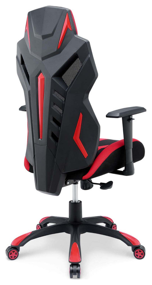 Computer Gaming High Back Chair, Black Red, Modern, Home Business Office