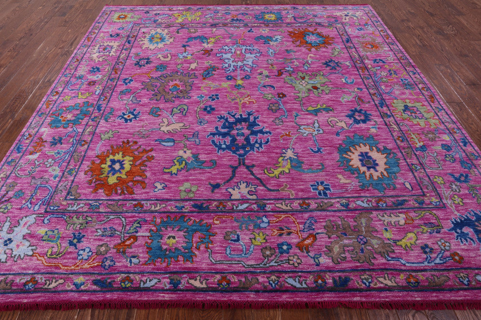 10' Square Turkish Oushak Handmade Wool Rug - Q13546