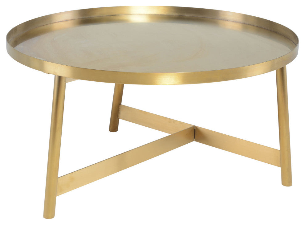 Landon Coffee Table in Brushed Gold Stainless Steel