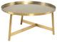 Landon Coffee Table in Brushed Gold Stainless Steel