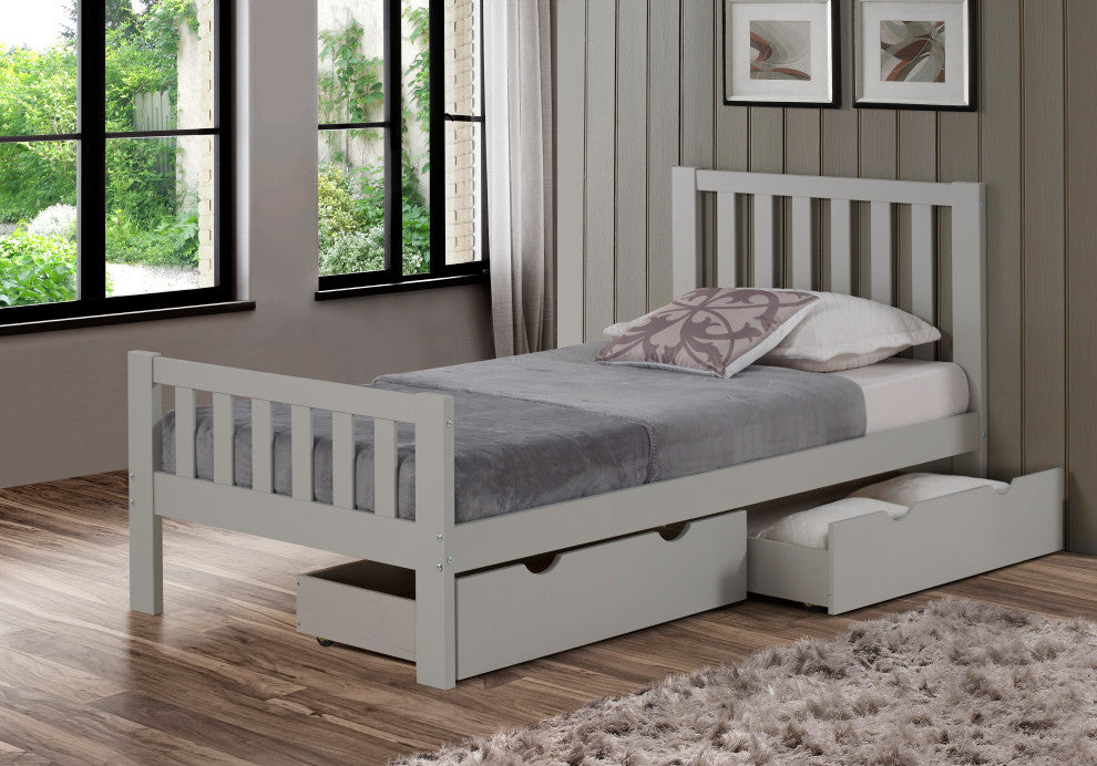 Alaterre Underbed Storage Drawers, Set of 2, Dove Gray