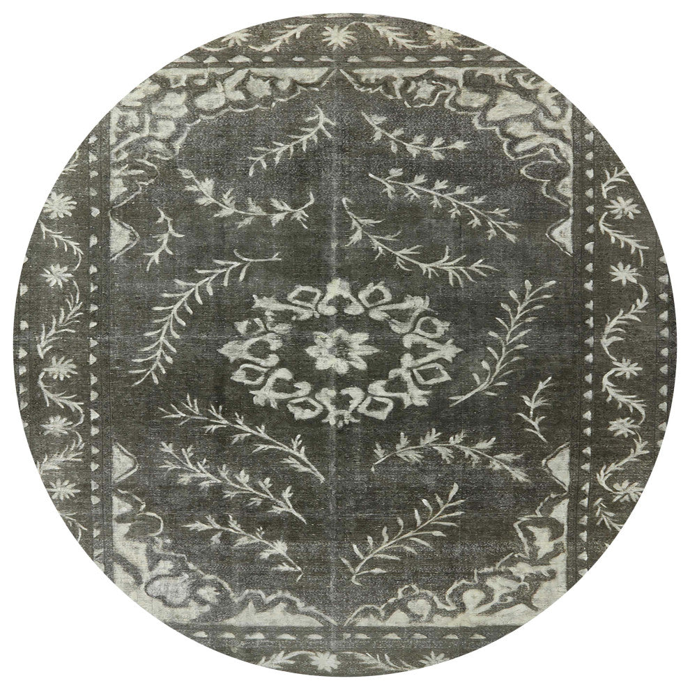 Ahgly Company Indoor Round Mid-Century Modern Area Rugs, 7' Round