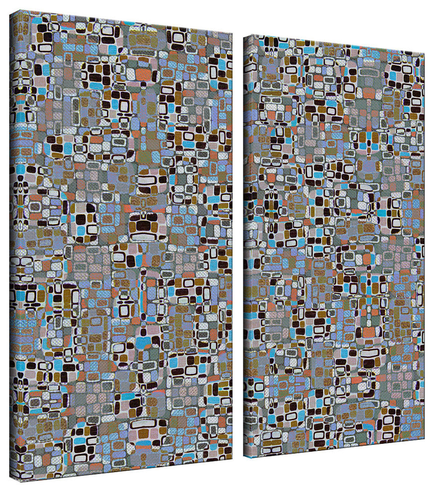 Geometric Study II-B Canvas Wall Art 2-Piece Set