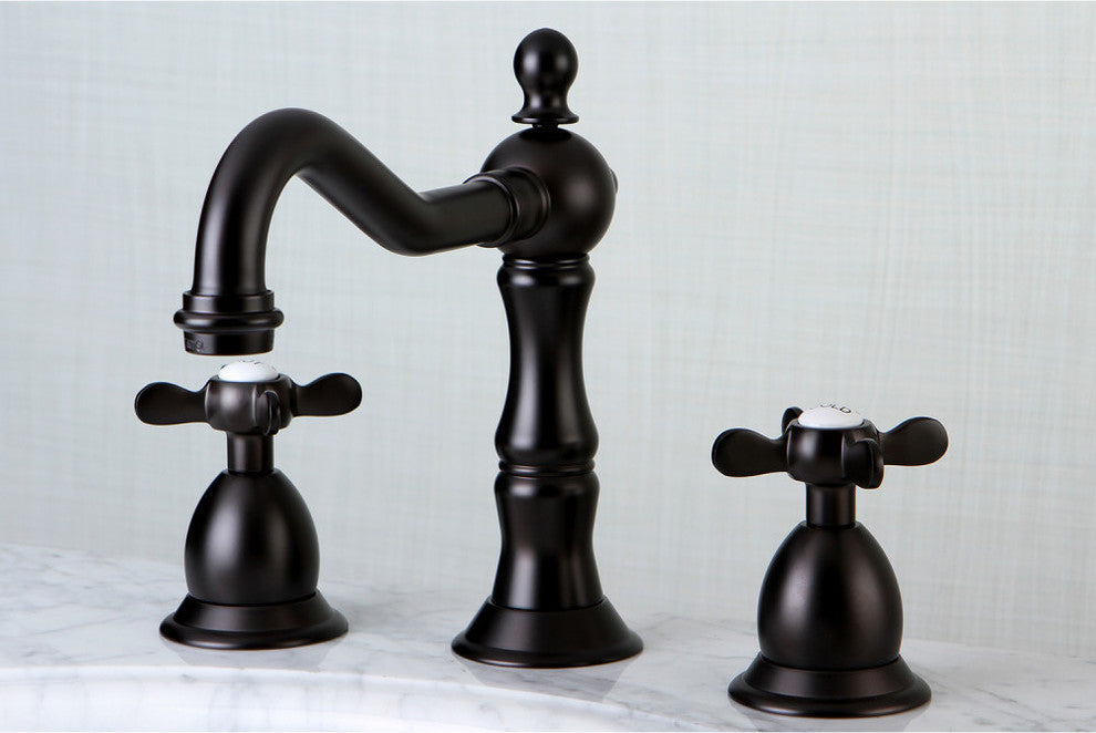 Widespread Bathroom Faucet, Brass Pop-Up, Oil Rubbed Bronze