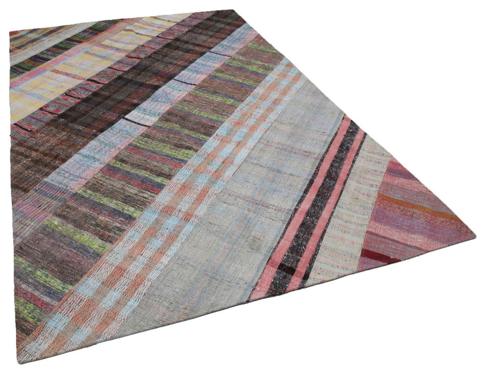 Rug N Carpet - Handmade Turkish 6' 6'' x 10' 0'' Unique Patchwork Kilim Rug