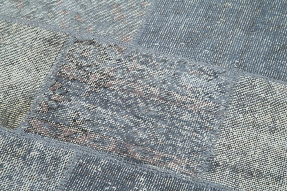 Rug N Carpet - Handwoven Oriental 4' 6" x 4' 6" Vintage Round Patchwork Rug