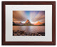 Pierre Leclerc 'Mount Grinnell Sunrise' Matted Art, Wood Frame, White, 20x16