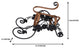On the Vine Embellished Metal Carriage Wine Holder