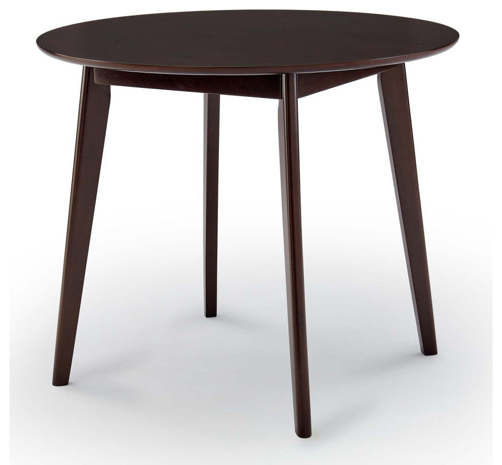 Dining Table, Round, Wood, Drak Brown, Modern, Bistro Restaurant Hospitality