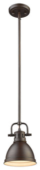 Duncan Mini Pendant With Rod, Rubbed Bronze With Rubbed Bronze Shade