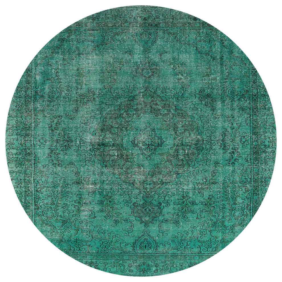 Ahgly Company Indoor Round Mid-Century Modern Area Rugs, 3' Round