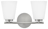 Lark 85422 Bri 2 Light 15"W Vanity Light - Brushed Nickel