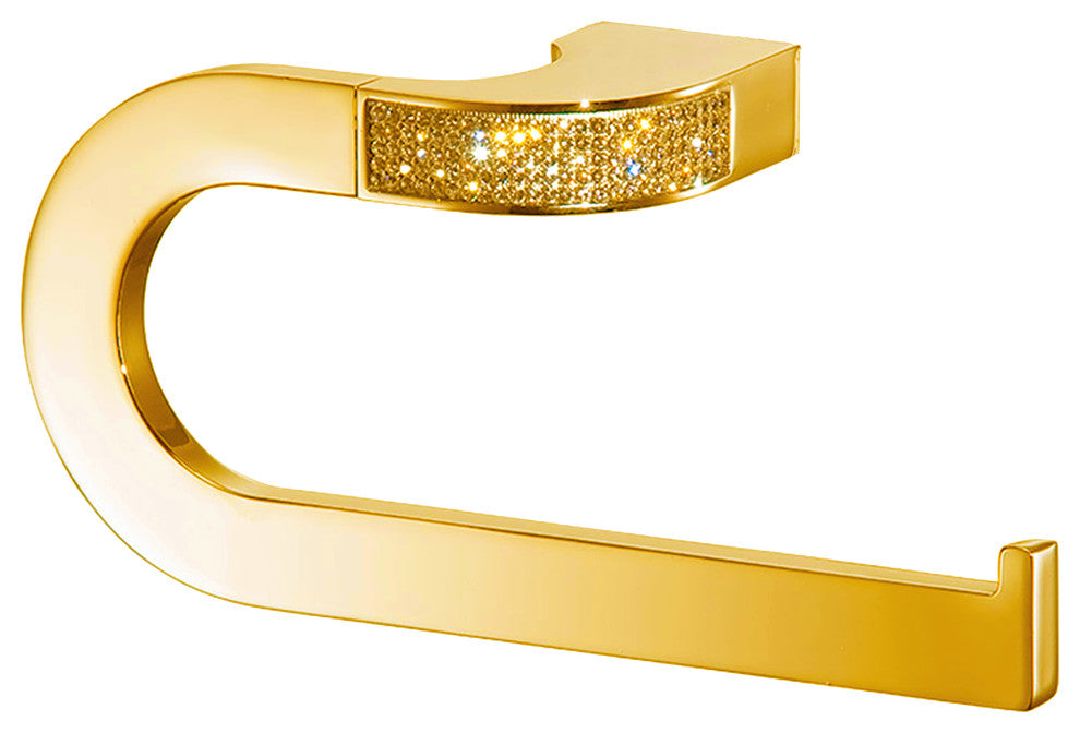 Cecilia Luxury Gold Swarovski Crystals Small Towel Ring, Limited Edition