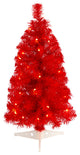 2' Red Artificial Christmas Tree With 35 LED Lights and 72 Bendable Branches