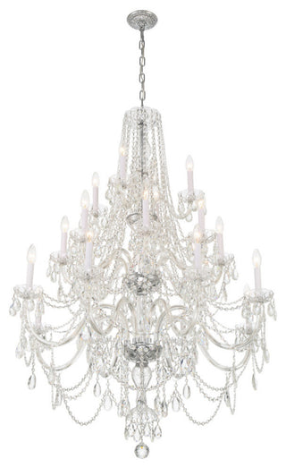 Traditional Crystal 20-Light Polished Chrome Chandelier