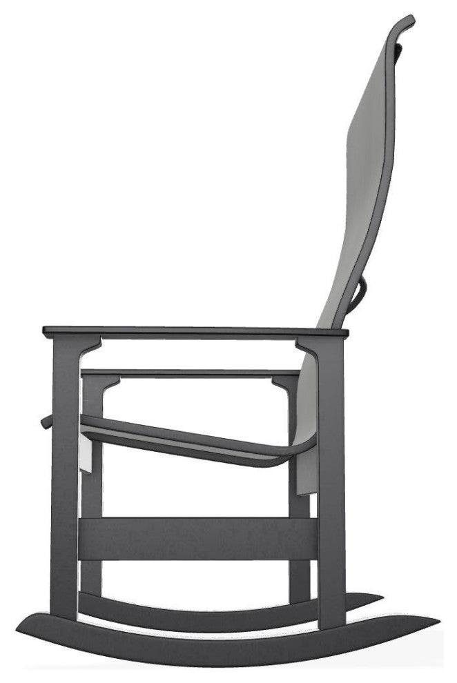Leeward Sling Outdoor Supreme Rocker, Alloy/Black