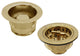 CO2175 3.5" Wing Nut Twist, Kitchen Sink Basket Strainer, Polished Brass