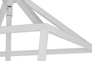 12 in. 4-Light Farmhouse White Semi- Flush Mount Ceiling Light With Caged Shade