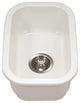 Houzer PTB-1318 Platus 12-3/16" Undermount Single Basin Fireclay - White