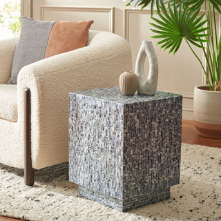 Safavieh Blythe Square Stool, Jet Black