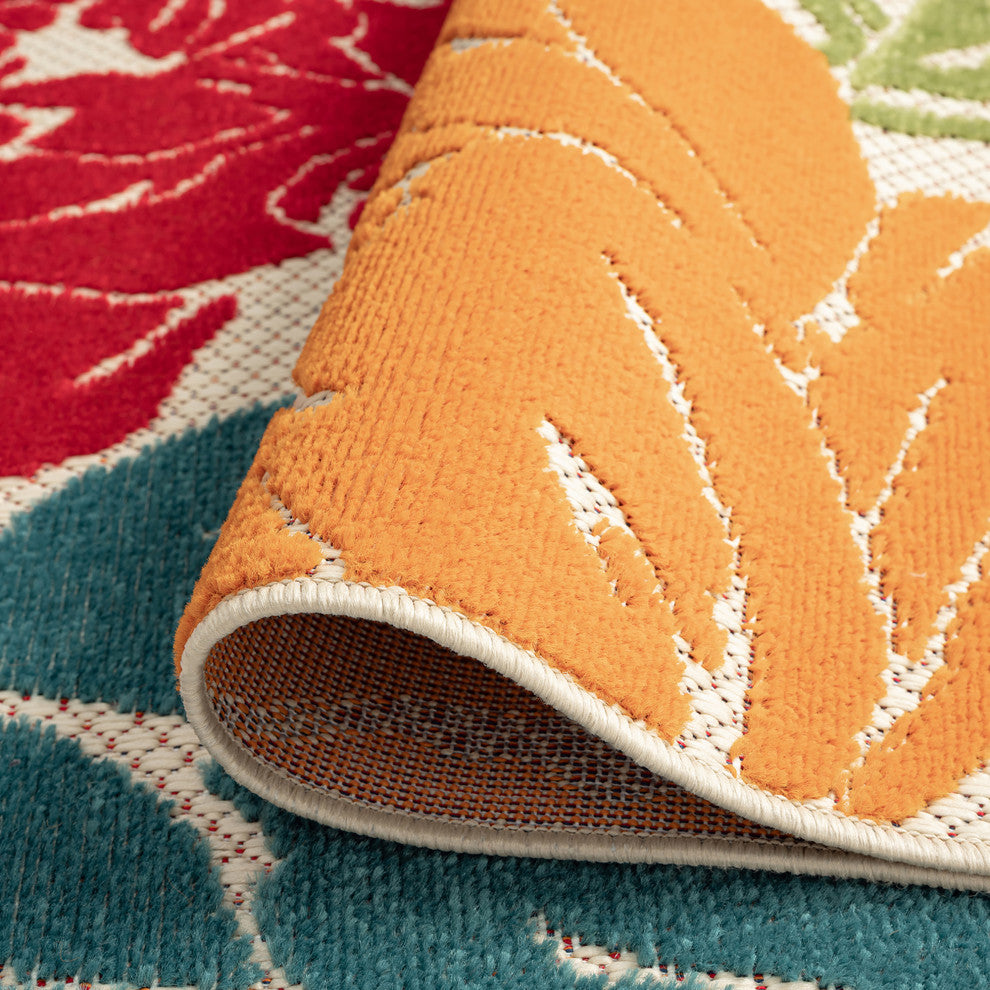 Owen Modern Floral Area Rug, Multi-Color, 8'10" X 12'2"