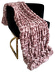 Plutus Pink Leopard Faux Fur Throw Blanket, 102"L x 116"W Cal King