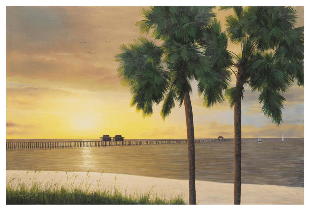 "Naples Sunset" Digital Paper Print by Diane Romanello, 38"x26"