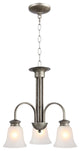 Dresden 3-Light Chandelier, Gray Stone