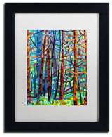 'In A Pine Forest' Matted Framed Canvas Art by Mandy Budan