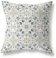16 White Green Paisley Indoor Outdoor Throw Pillow