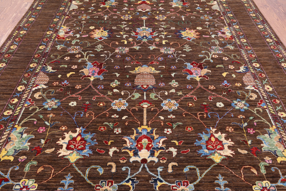 Persian Tabriz Hand-Knotted Wool Rug 8' 1" X 9' 9" Q7285