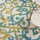 Nourison Aloha 4' x Round Ivory Blue Contemporary Area Rug