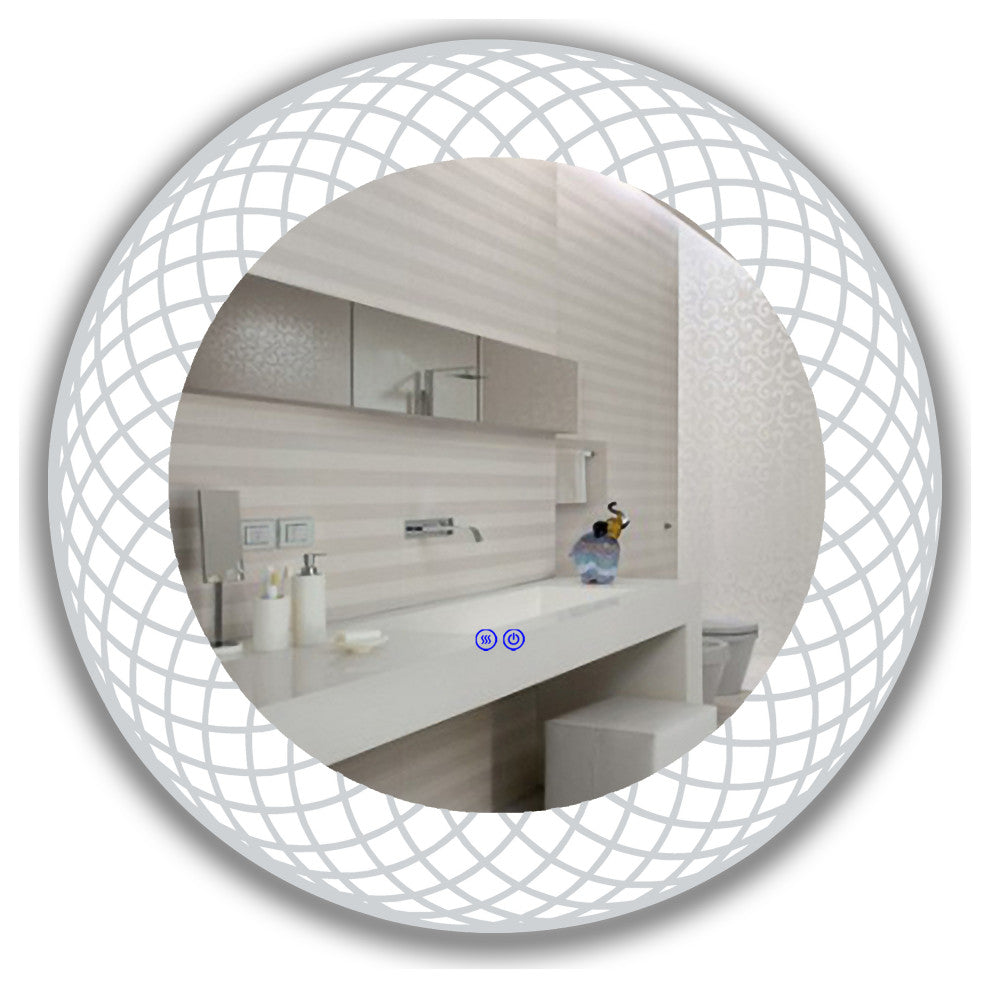 Luminosity Back Lit Round Touchscreen Led Mirror 30" Wide