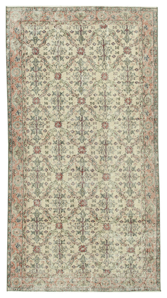 Rug N Carpet - Handmade Oriental 3' 9" x 7' 0" Vintage Small Area Rug