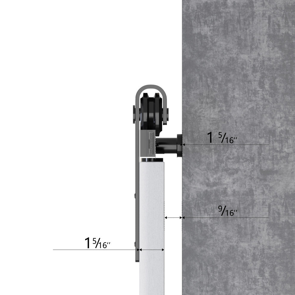 3-Panel Frosted Glass Barn Door Sliding Door with Hardware Kit, 30"w X 84"h