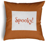 Halloween Spooky Ticking Accent Pillow With Removable Insert, Dark Red, 26"x26"