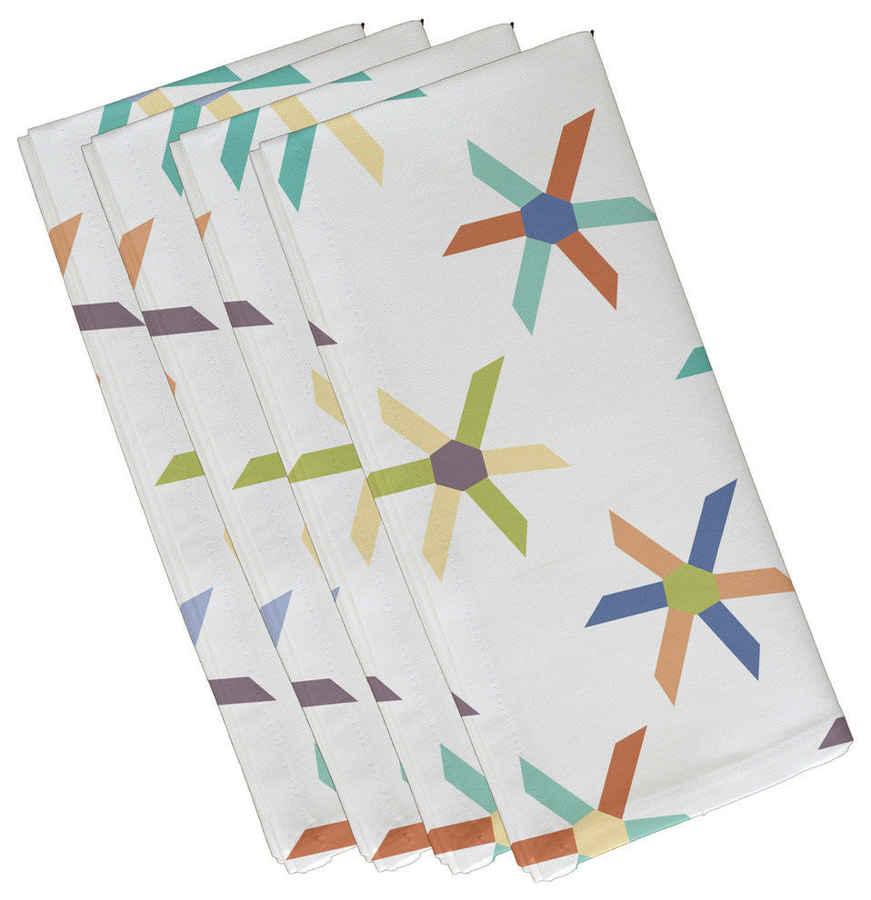Pinwheel Pop, Geometric Print Napkin, Lavender, Set of 4