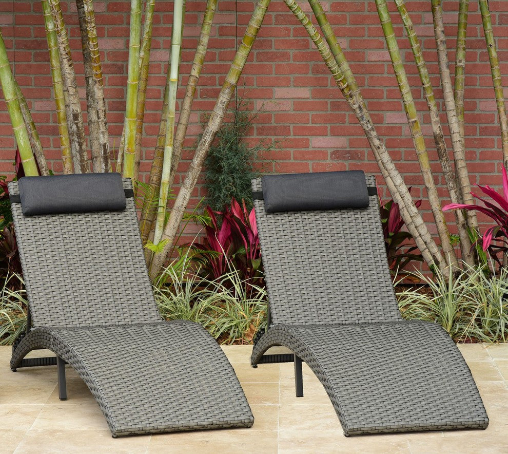 Atlantic Miami Folding Exclusive Chaise Lounger, Set of 2