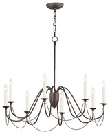 Maxim Lighting Plumette 8-Light Chandelier, Chestnut Bronze, 12168CHB