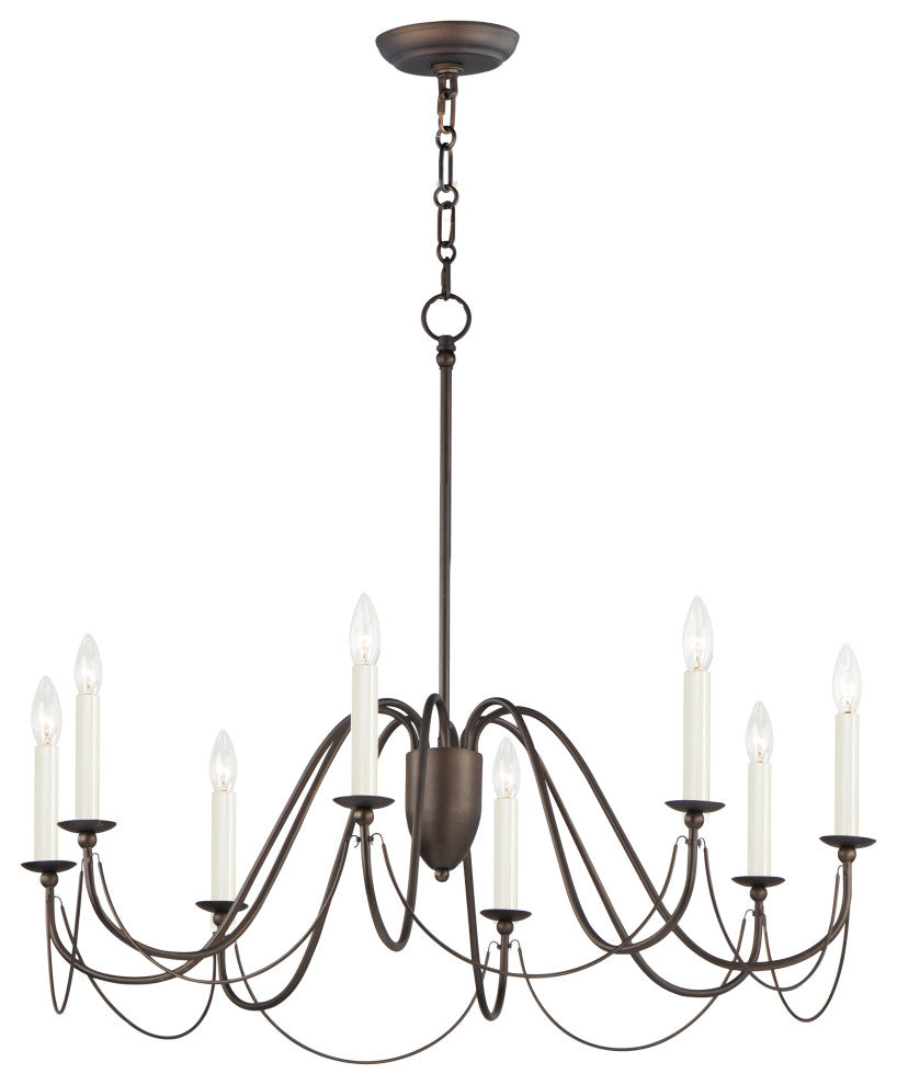 Maxim Lighting Plumette 8-Light Chandelier, Chestnut Bronze, 12168CHB
