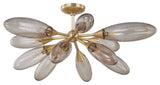 Corbett Lighting Cordoba Semi Flush, Vintage Brass, 39.5"Dx14.5"H