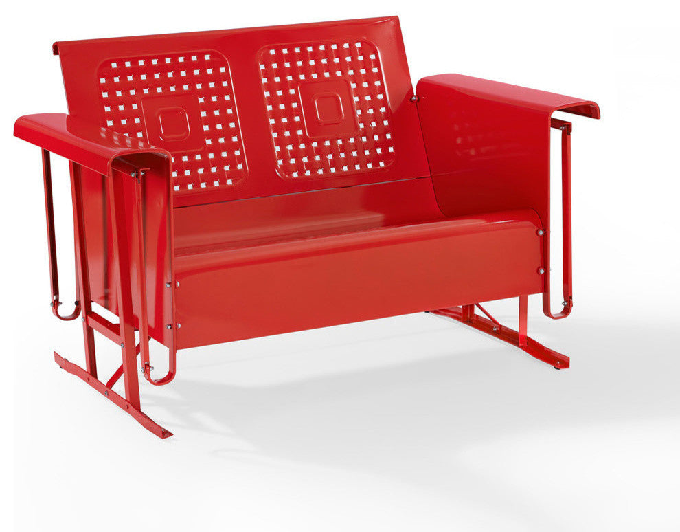 Bates Loveseat Glider, Red