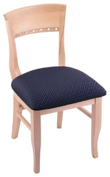 Holland Bar Stool, 3160 18 Chair, Natural Finish, Axis Denim Seat