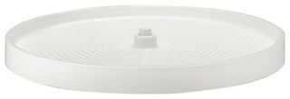 Polymer Full Circle 1-Shelf Lazy Susan for Corner Base Cabinet, White, 24"W