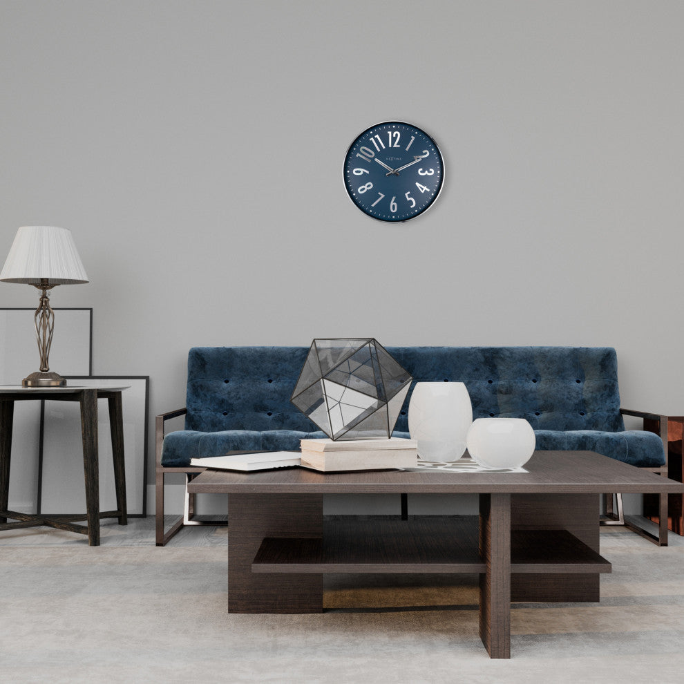 Alchemy 16" Metal Wall Clock, Blue