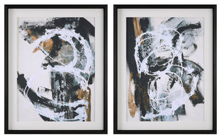 Uttermost Winterland Abstract Prints, Set of 2