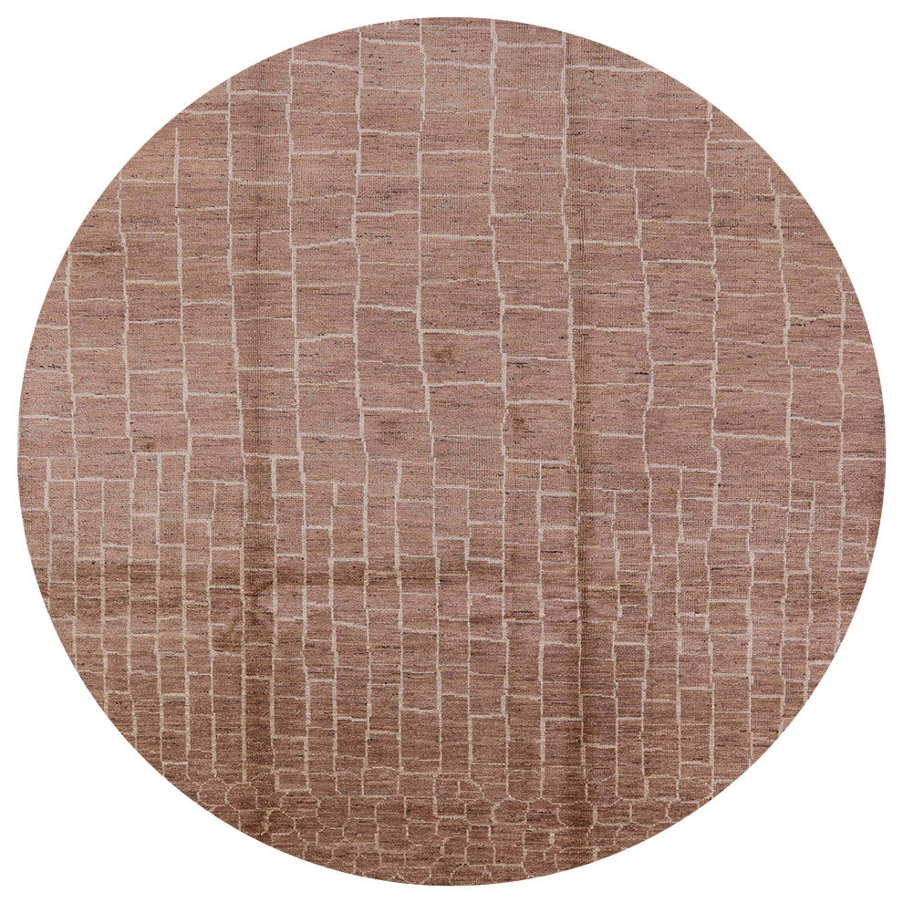 Ahgly Company Indoor Round Mid-Century Modern Area Rugs, 4' Round