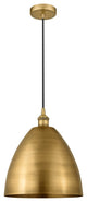 Innovations 616-1P-BB-MBD-12-BB 1-Light Mini Pendant, Brushed Brass